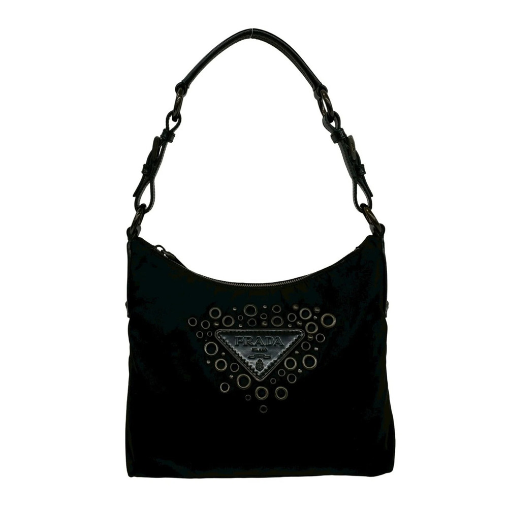PRADA Black Leather Shoulder Bag - Picture 1 of 10